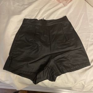 Leather shorts